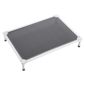Elevated Dog Bed for Large Dogs, Portable Raised Dog Cot with Aluminum Tube Metal Frame and Breathable Textilene Mesh